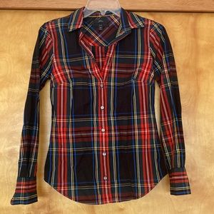 JCrew 00 Slim stretch perfect shirt in Stewart Tartan worn once